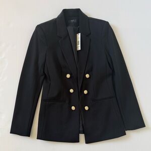 Tahari Black Blazer with Gold Buttons